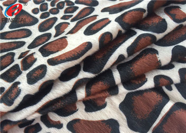 Animal Printed Polyester Velvet Brushed Fabric Knitted Velboa Fabric For Toy
