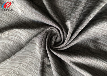 Melange Grey Coolmax 95% Polyester 5% Spandex Weft Knitted Fabric